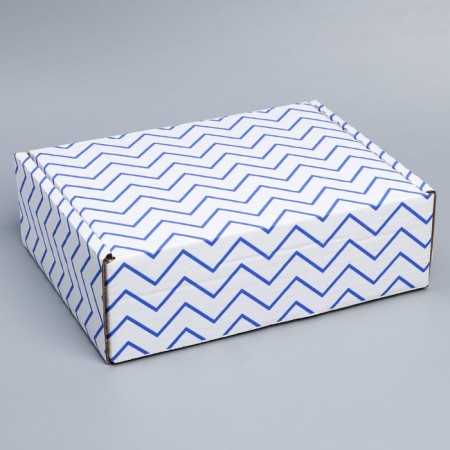 Box Gift team, packaging, "zigzag", white, 27 x 21 x 9 cm