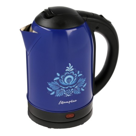 Electric kettle "Matryona" MA-005, Metal, 2 l, 1500 watts, blue-black with a drawing "Gzhel"