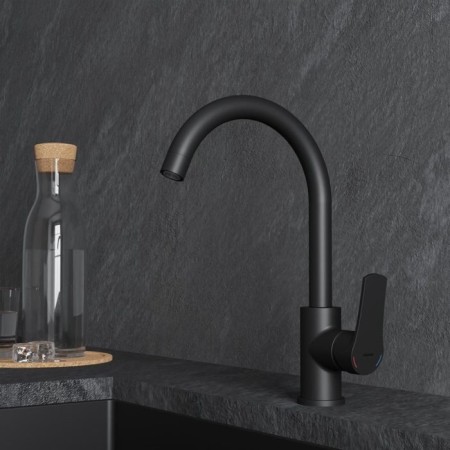 MILARDO MEAL M01BLJ0M05 kitchen mixer, pour 182 mm, black matte-1