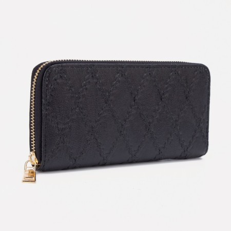 Women's wallet with lightning, black color