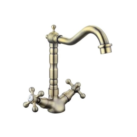 Fashun A4408-4 kitchen mixer, two-wound, brass, bronze color