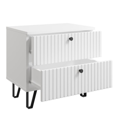 Bedside line cabinet, 500x350x480, white MDF-1