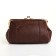 Cosmetic bag, 2 departments, outer pocket, brown color