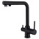 ABBER EMOTION AF8814B kitchen mixer, drinking water output, sliding watering can, black 105618