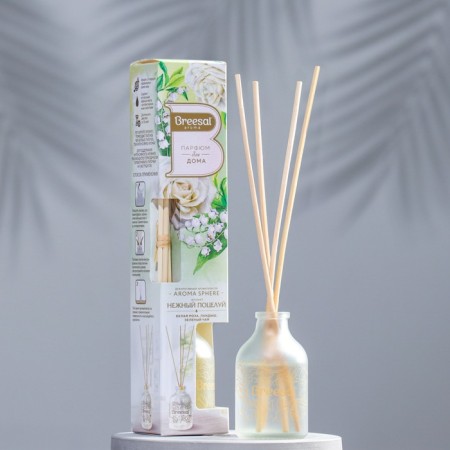 Diffusor for home, aromatic perfume, flavor with sticks, Breesal. Aroma sphere, 40 ml, delicate kiss