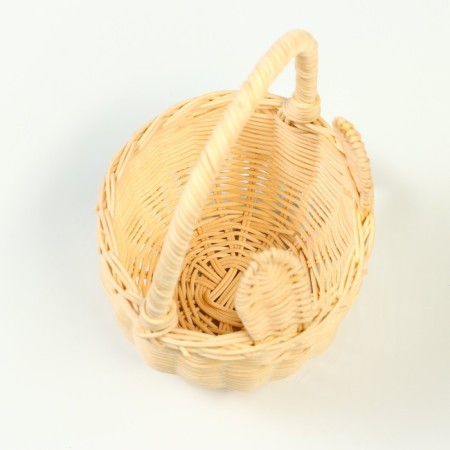Wicker basket, rattan, 12.5 x 9/20 cm, white-3