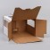 Box for cake 2 windows, with handles, white, 28 x 28 x 20 cm