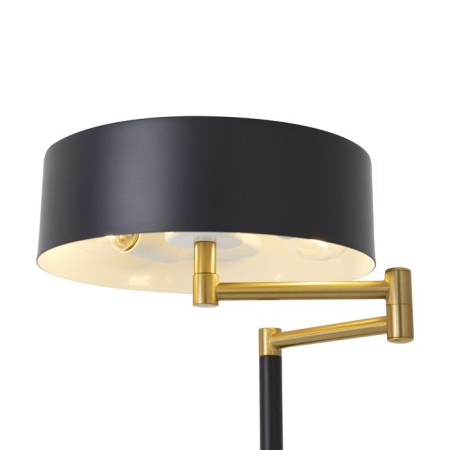 Freya FR4008TL-02BBS IZZA, 390x490 mm desktop lamp, E14, 2x60W, black color and brass-9