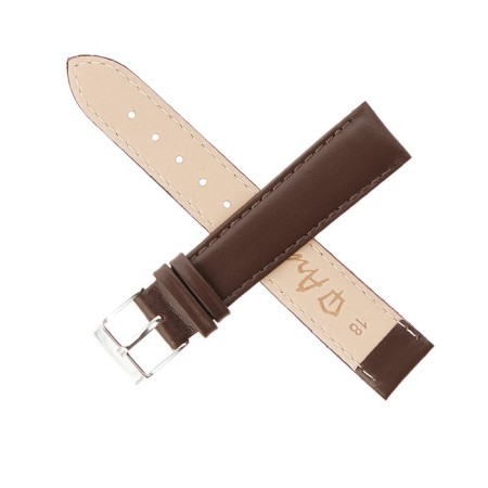 Watch strap, 18 mm, harness 75 mm, larynx 115 mm, genuine leather, brown-1