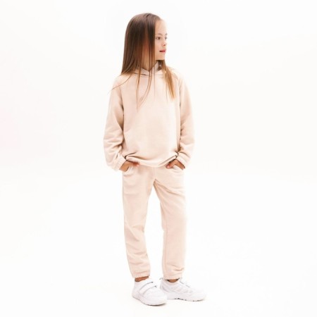 Kids (hoodies, trousers) casual collection kids beige color, height 128-10
