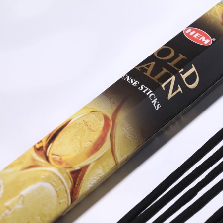 Incense hem "Gold Rain. Golden Rain", 20 wands in packaging, hexagon-1