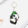 Key keychain wooden "Panda" 5 x 6 cm