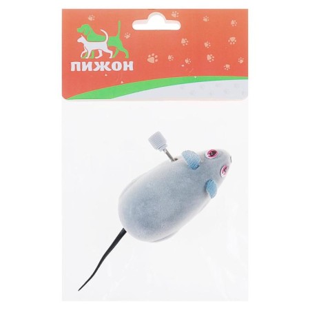 Clockwork mouse, 7 cm, gray-6
