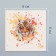 Tattoo on the body color "watercolor. Tiger" 6x6 cm