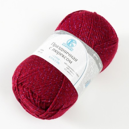 Yarn "Festive" 48% kashmilon (pan), 48% acrylic, 4% metered 160m/50g (091 cherries)-1