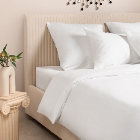 Bed linen Duet "Monospace", size 220x240 cm, 145x215 - 2 pcs 70x70 cm - 2 pcs, 50x70 cm - 2 pcs, white color-1