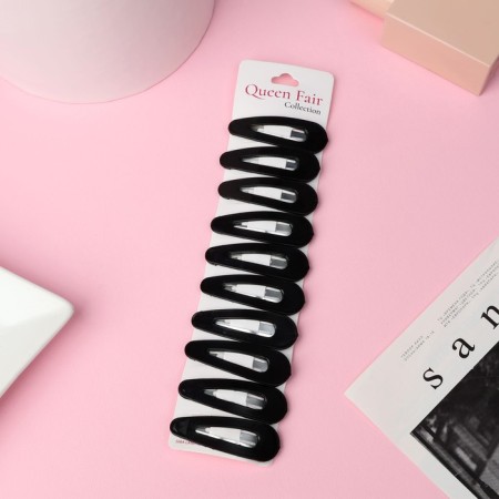 Invisibility for hair (set 10 pcs) mini, 5 cm, black-1