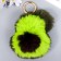 Fluffy on a ring with a carbine "avocado" 8x9 cm
