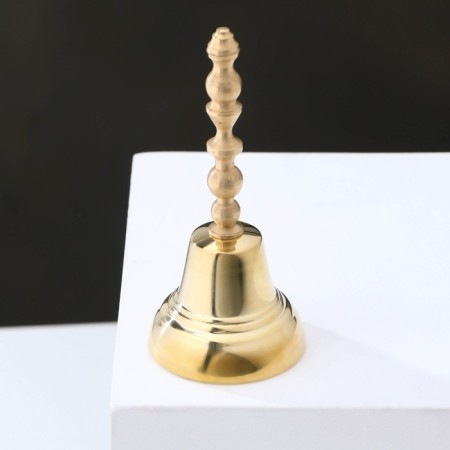 Valdai bell "vertebra No. 3", polished, with a long handle, d = 40 mm-1