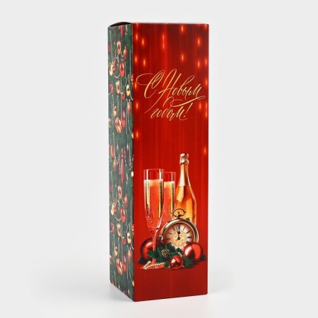 Folding box "Champagne", 9.5 x 32.5 x 9.5 cm, New Year-2