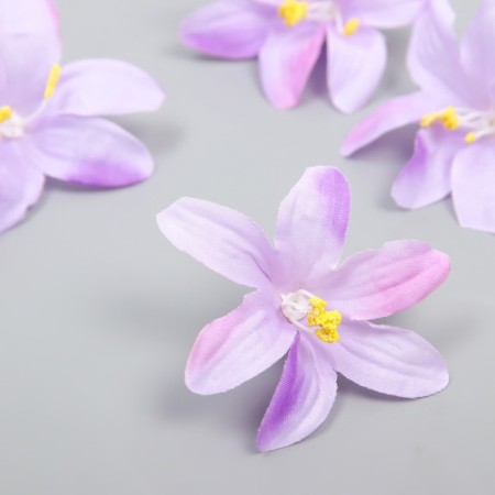 Budon on the leg for decoration "Lily Garden" purple 6.5x6.5 cm