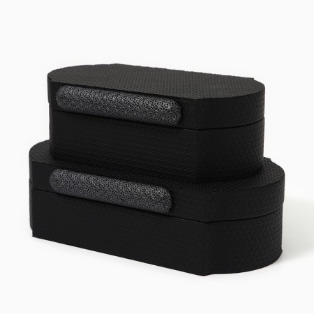 Black Pattern jewelry box for jewelry, set of 2 pcs.