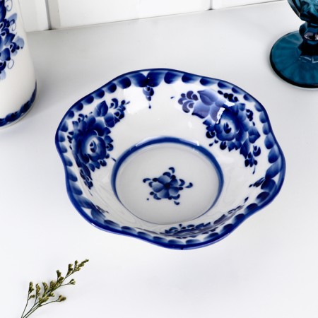 Plate "Waiting", 21 × 21 × 6 cm, Gzhel-2