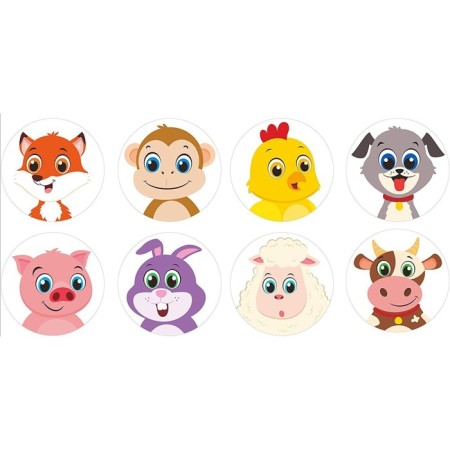 Stick Paper "Beast - Emotions" d = 2.5 cm 500 pcs in a roll 3x6.5x6.5 cm