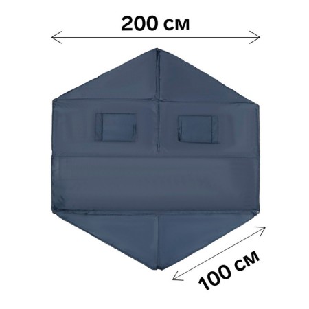 Paul for a winter tent, hexagon, 200 x 200 cm, gray