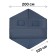 Paul for a winter tent, hexagon, 200 x 200 cm, gray