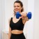 Neoprene dumbbells onlitop, 3 kg, blue color