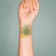 Tattoo on the body color "Watercolor. Leaf-Vera" 6x6 cm