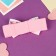 Hair bandage "chosen" butterflies classic, 16x3 cm, pink