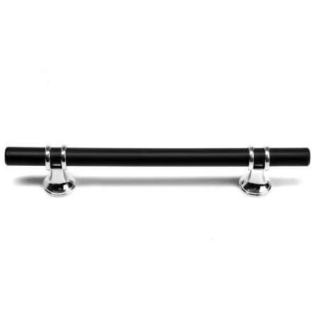 Cappio bracket handle, m/o 128 mm, d = 12 mm, plastic, chrome color/black-3