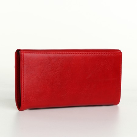 Women's wallet on magnet, red color-1