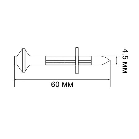 Dowel-gvo "bison master", for an mounting pistol, galvanized, 4.5x60 mm, 10 pcs-2