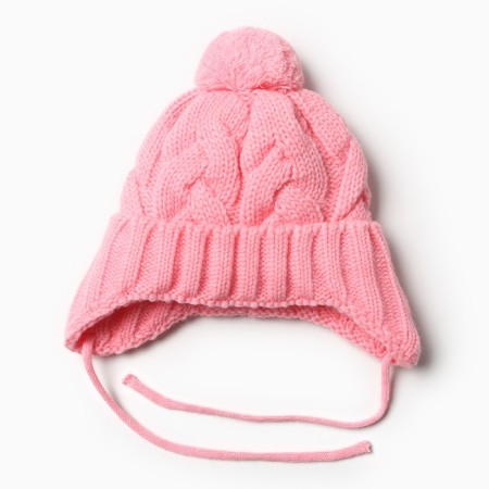 Children's hat, pink color, size 44-46
