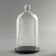 Glass dome-redflower with a ball on the stand "Rodrik", 29x15 cm, glass, black