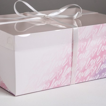 Capcake box, confectionery packaging, 6 cells "Love", 23 x 16 x 10 cm-2