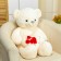 Soft toy "Bear", with heart, 80 cm, white color