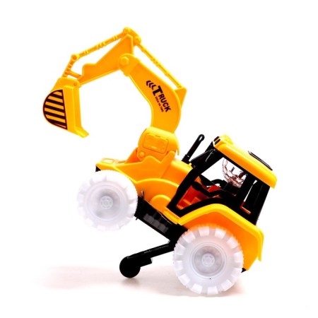 Excavator Truck, works on batteries, light and sound, yellow color-3
