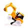 Excavator Truck, works on batteries, light and sound, yellow color