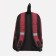 A backpack with a zipper, "saxi", an outer pocket, burgundy color