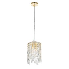 Suspended Indigo, 12041/2p Gold. 2x40W, E14, 200x200x270/1770 mm, transparent color