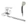 Accoona A7102 bath mixer, one -leaf, with shower set, brass, chrome