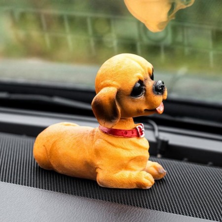 Dog on a car panel shocking his head, SP15-3