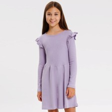 Dress for girls, lilac color, height 104-110 cm