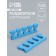 A set of fingers, 100 pairs, blue