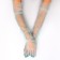 Carnival accessory- transparent gloves, blue color