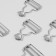 Flasp for jumpsuit, 32 mm, 10 pcs, silver color